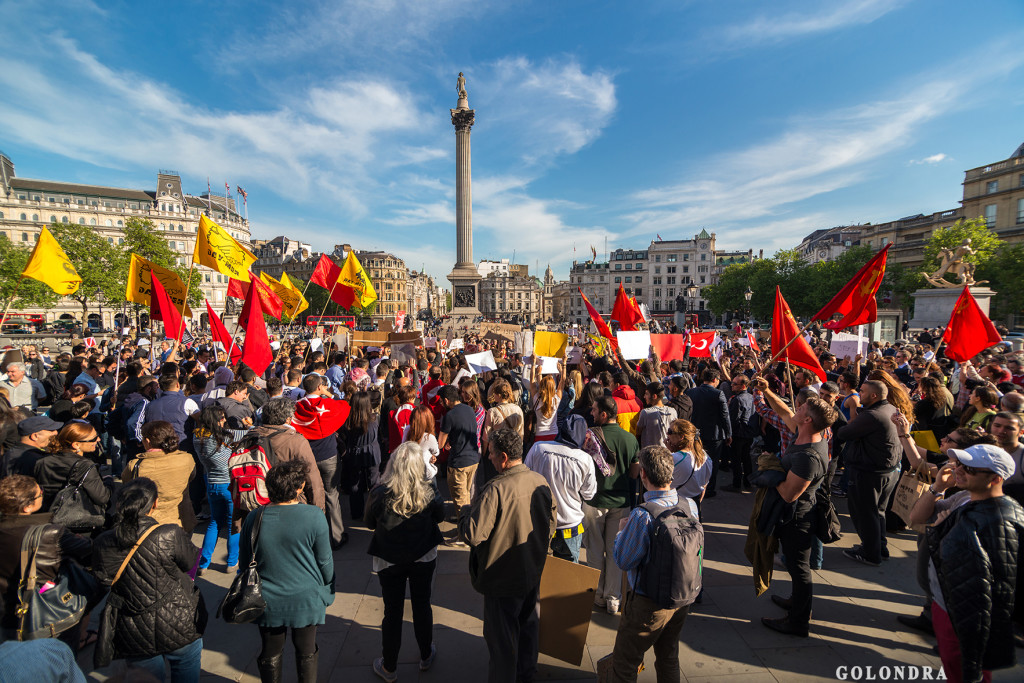 Protests in London Trafalgar Square - Occupygezi (10)