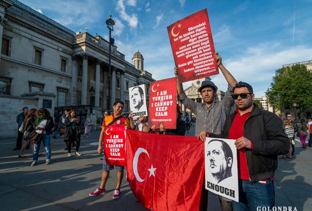 Protests in London Trafalgar Square - Occupygezi (13)