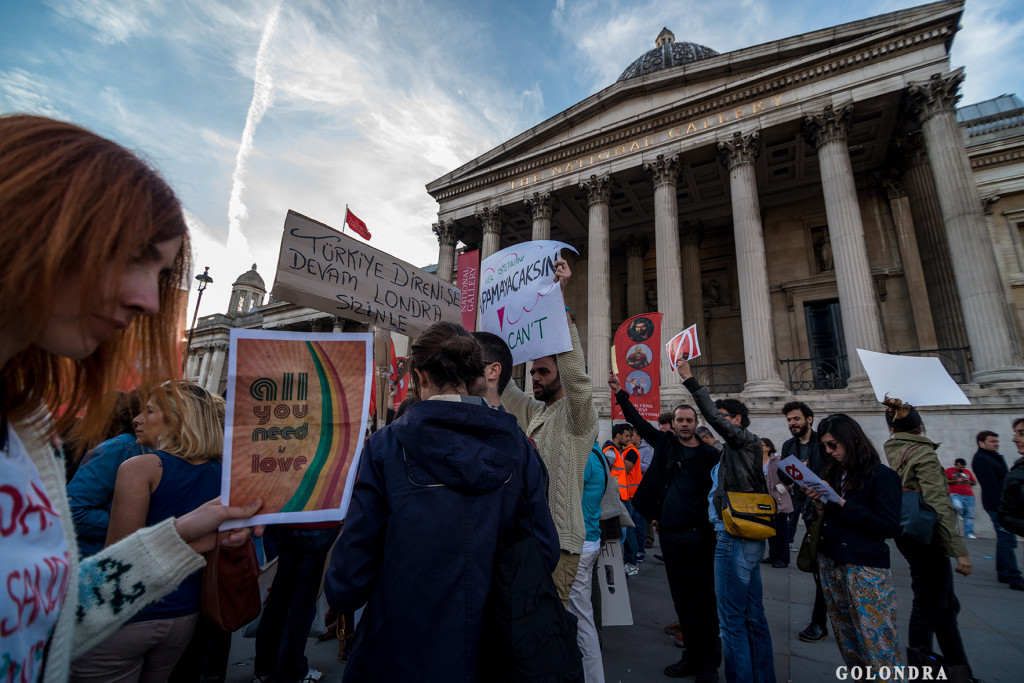 Protests in London Trafalgar Square - Occupygezi (19)