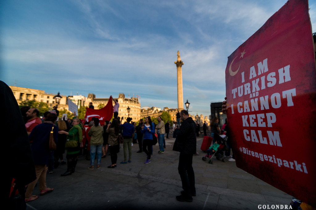Protests in London Trafalgar Square - Occupygezi (25)