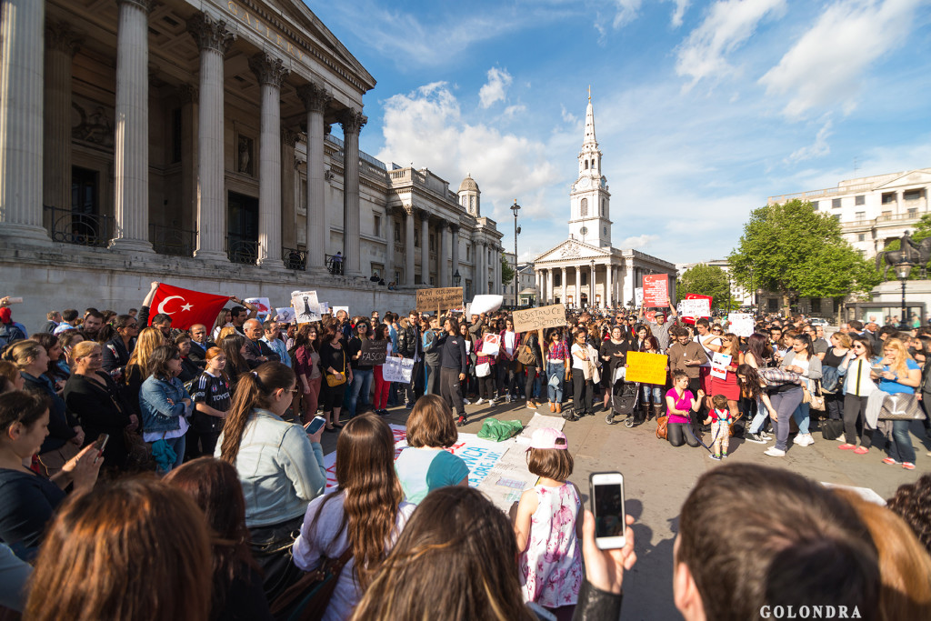 Protests in London Trafalgar Square - Occupygezi (4)