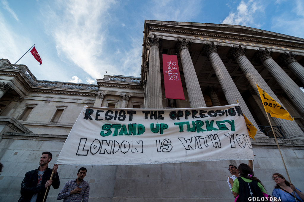 Protests in London Trafalgar Square - Occupygezi (15)