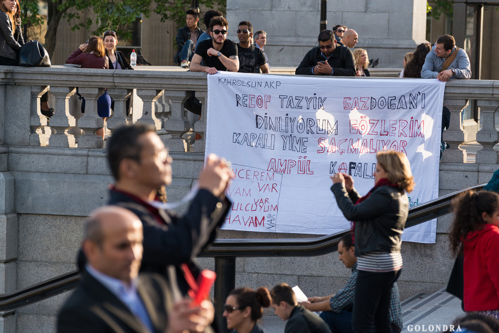Protests in London Trafalgar Square - Occupygezi (18)