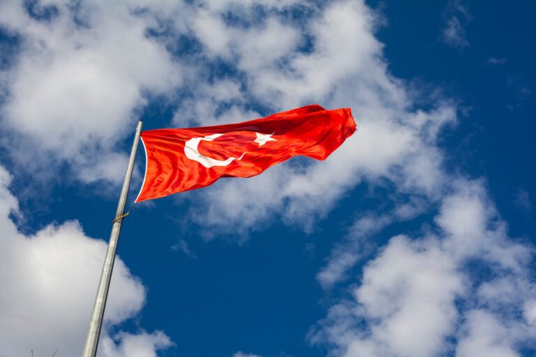 low angle photo of flag of turkey
