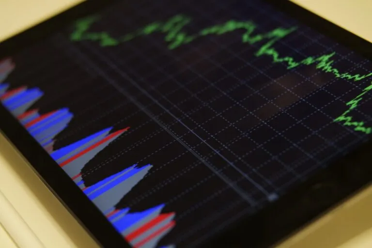 black blue and red graph illustration